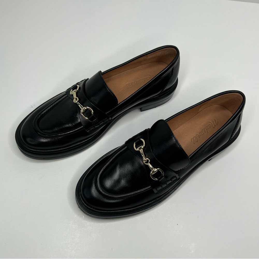 Madewell The Vernon Bit Hardware Loafer in Leather in True Black Size 6 - Picture 5 of 15